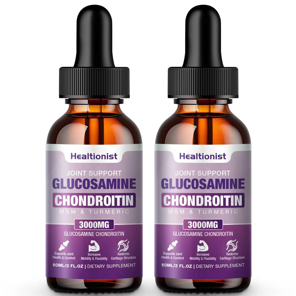 Healtionist 2-pack bottle front view for easy joint support.