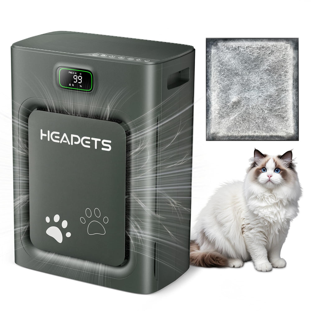 HEAPETS P358 front view with dual-sided intake for large room purification