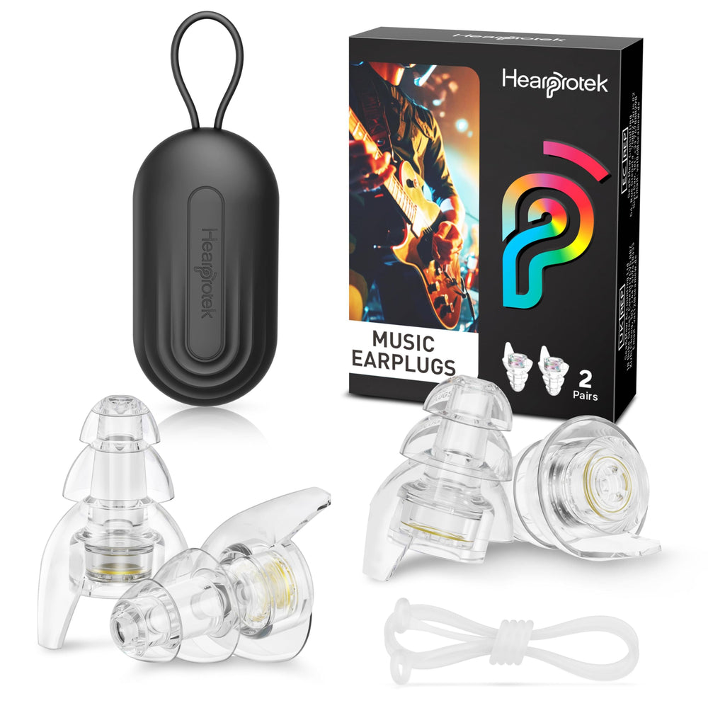 Hearprotek concert ear plugs with clear filters preserve sound clarity at events