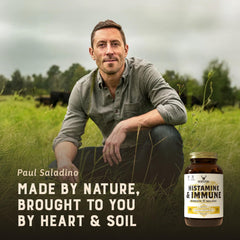 HEART & SOIL capsules close-up revealing small, easy-to-swallow pills