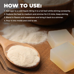 Powder dissolving in liquid demonstrates quick thickening capabilities