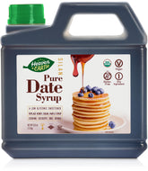 HEAVEN & EARTH Date Syrup bottle pour for pancakes with natural caramel sweetness.
