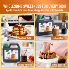 Date syrup as a natural sugar alternative and silan substitute with deep sweetness.
