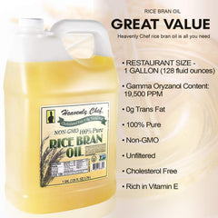 Heavenly Chef Rice Bran Oil 1gal for emulsified dressings and sauces