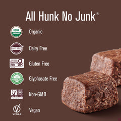 Heavenly Hunks gluten-free badge highlighting dairy-free indulgence