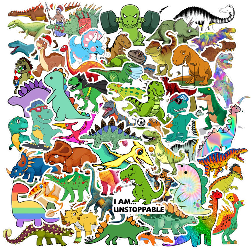 Hebraeos dinosaur stickers pack, colorful rewards for kids on smooth surface