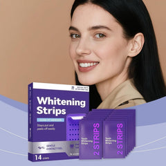 HEDGAUCP strip application on teeth shows easy fit and comfortable wear.
