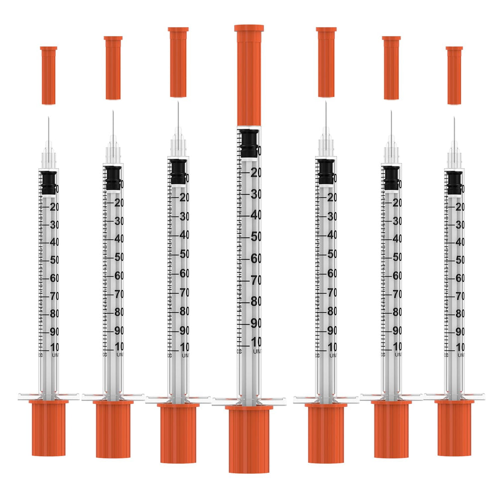 Hefatoa U-100 syringe with needle shows compact, precise dosing.