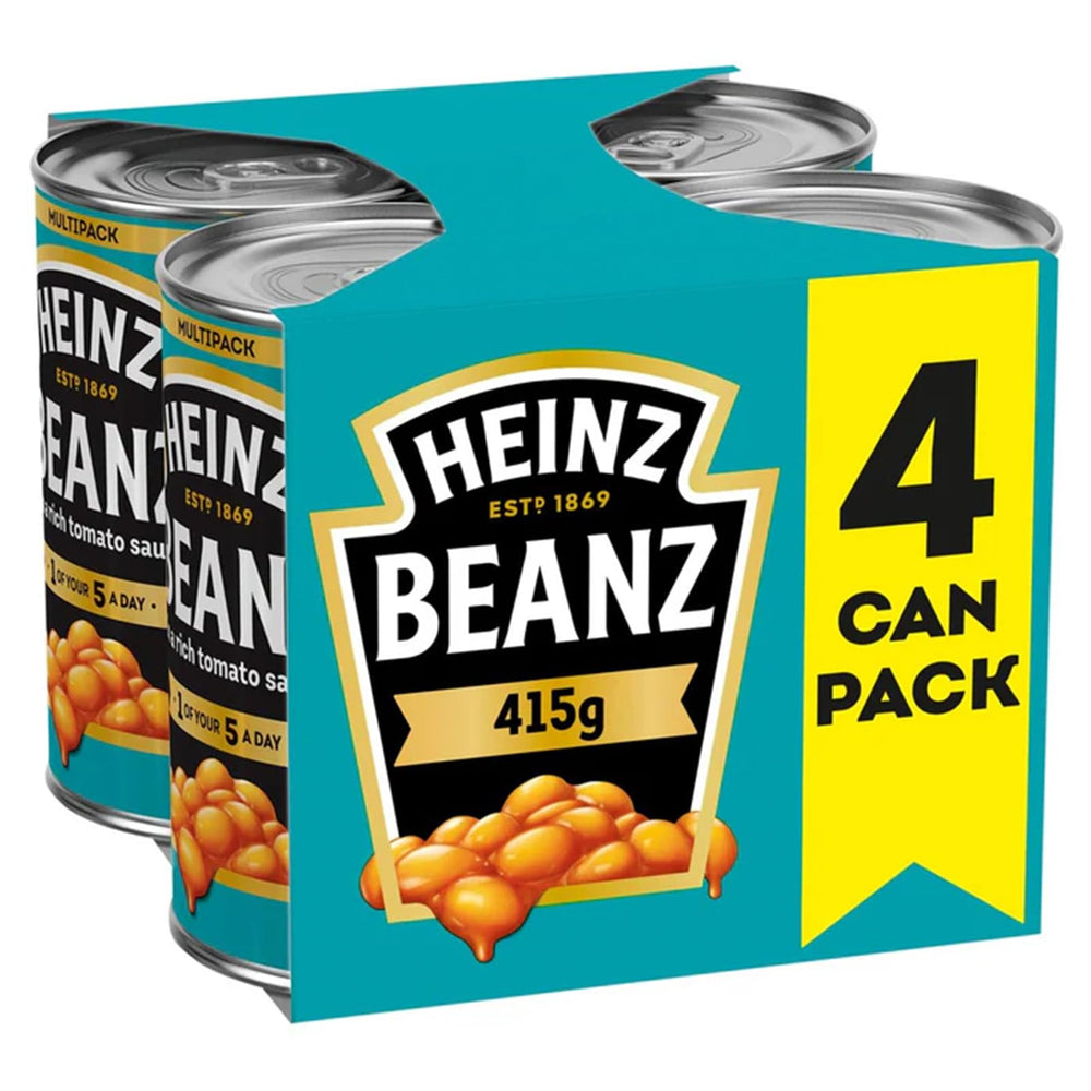 HEINZ Baked Beans 415g 4 Pack can front label for quick weeknight meals