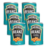 Heinz Beanz ready-to-heat cans, quick and convenient for busy days.