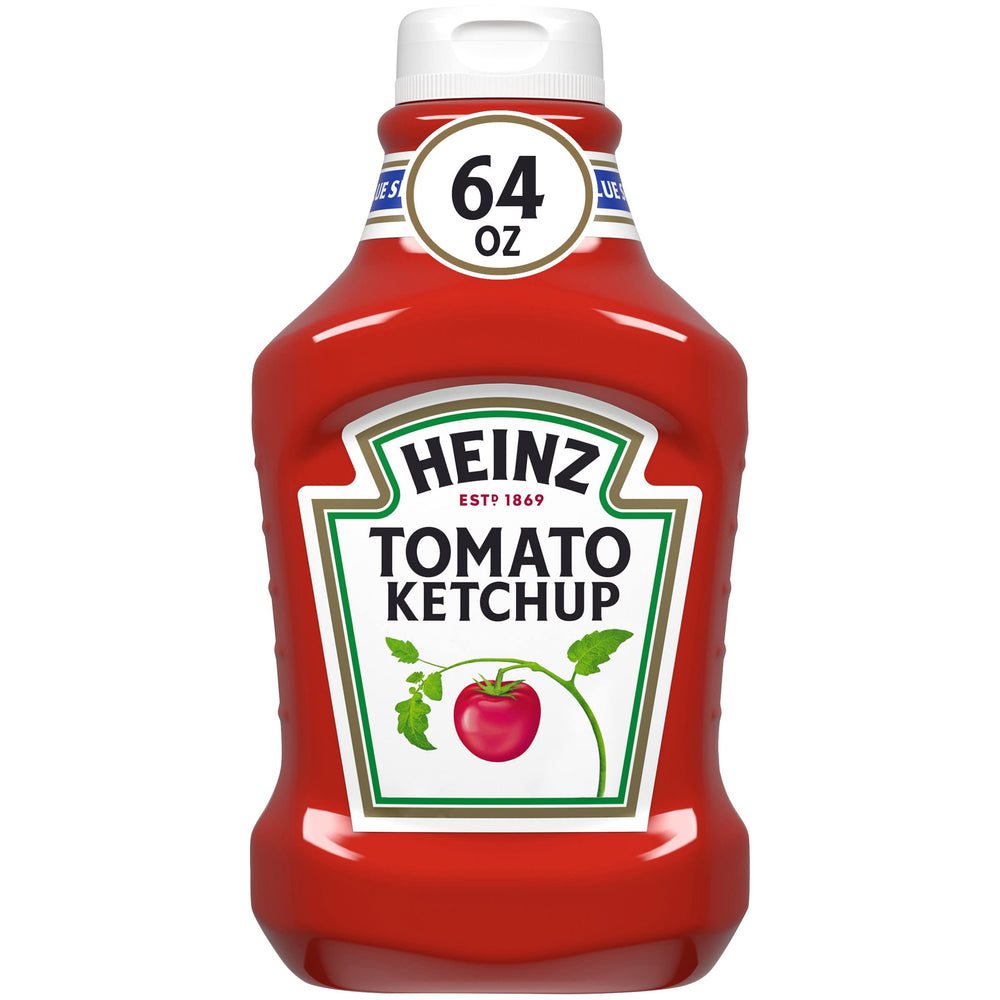 Heinz Tomato Ketchup 64oz bottle for sharing at gatherings.