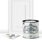 Heirloom Traditions Cashmere true white bottle shows ALL-IN-ONE paint for cabinets and furniture