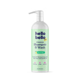 Hello Bello Sweet Pear Shampoo & Body Wash bottle delivering a gentle cleanse for sensitive baby skin