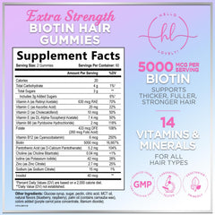 Hello Lovely Hair Vitamins gummies close-up show the berry flavor and chewable texture.
