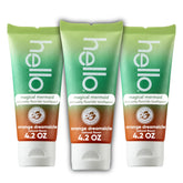 Hello Magical Mermaid toothpaste front view with three tubes, easy brushing for kids
