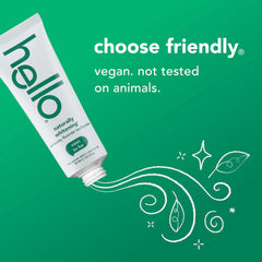 Hello coconut oil and tea tree close-up highlights natural ingredients.