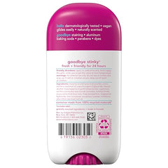 Hello Unicorn shea butter deodorant application close-up showing smooth glide.