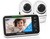 HelloBaby Upgrade 5-inch monitor screen view for clear two-room monitoring
