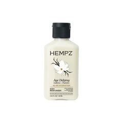 HEMPZ Age Defying Body Lotion close-up showing creamy hydration for daily use.