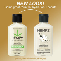 Shea Butter and Hemp Seed Oil ingredients visible in the lotion texture.