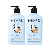 Hempz Triple Moisture Whipped Body Crème bottle-front showing hydration for daily moisture