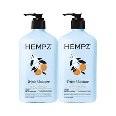 Hempz Triple Moisture Whipped Body Crème bottle-front showing hydration for daily moisture