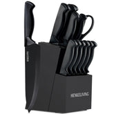HENKELIVING knife-set-block showing the modern black block for organized knife storage and easy access.