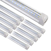 Henwsi 8FT LED Shop Light fixture in white delivers efficient, even illumination.