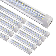 Henwsi 8FT LED Shop Light fixture in white delivers efficient, even illumination.