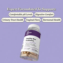 Her Fantasy Box capsules close-up showcases the advanced lactobacillus blend.