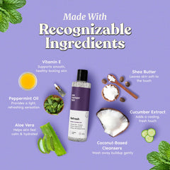 Her Fantasy Box Refresh ingredients bowl featuring aloe, cucumber, and plant-based care.
