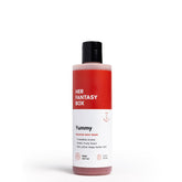 Her Fantasy Box Yummy body wash bottle frames a luxurious cleansing ritual