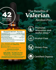 Herb Pharm valerian liquid extract dropper aids easy nightly usage.