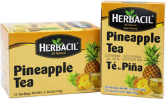 Herbacil Pineapple Tea bags in a box ready to brew for hydration.