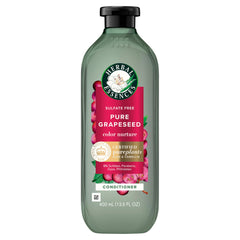 Herbal Essences Pure Grapeseed Color Nurture conditioner bottle highlights weightless nourishment.