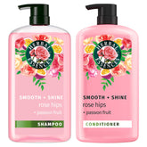 Herbal Essences Rose Hips and Passionfruit shampoo bottle for smooth, shiny hair
