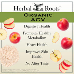 Herbal Roots Apple Cider Vinegar capsules with mother reveal the living culture.