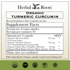 Herbal Roots turmeric curcumin capsules pack ready for everyday wellness rituals