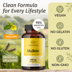 HERBAMAMA packaging label – vegan, non-GMO formulation confirmed.