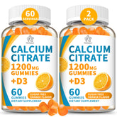 Herbance calcium citrate gummies bottle with orange flavor supporting bone health and immune function