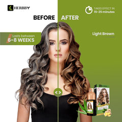 Herbby hair color shampoo texture close-up shows creamy formula.