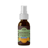Herbs Etc. Singer's Saving Grace lemon-honey spray bottle for throat relief on stage.