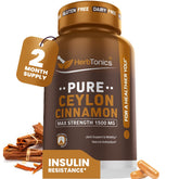 Herbtonics Pure Ceylon Cinnamon capsules bottle supports daily wellness.
