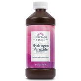 HERITAGE STORE hydrogen peroxide mouthwash bottle on shelf for daily fresh breath