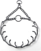 Herm Sprenger prong collar chrome plate close-up showing even pressure distribution
