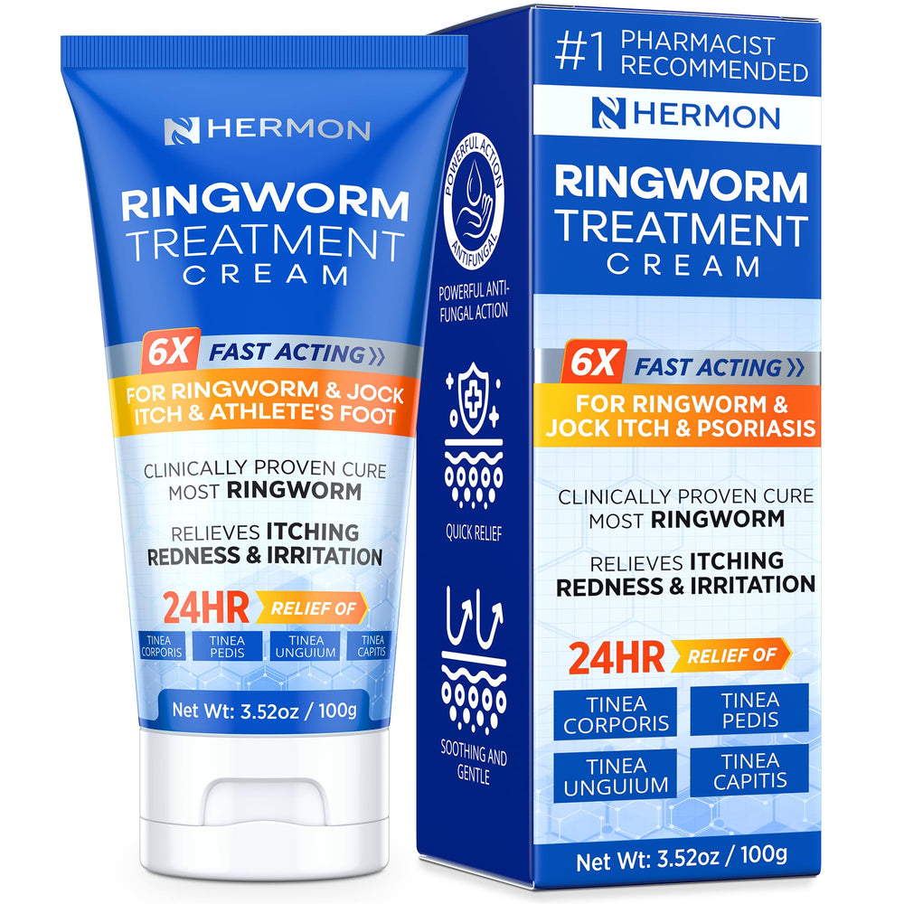 Hermon Antifungal Cream tube closeup for easy daily application.