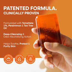 Hermon Antifungal Soap Bar rich lather closeup demonstrates moisturizing daily care.