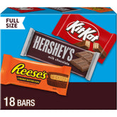 HERSHEY'S assorted bars box front, ideal for sharing at parties and events.
