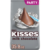 Hershey's Kisses milk chocolate party pack front view for sharing at gatherings.