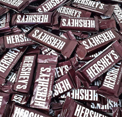 Hershey's Milk Chocolate Bars, individually wrapped snack-size, perfect for sharing.